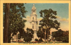 View Of Cathedral Square And St. John's Cathedral Postcard