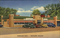 Kentland Café, Intersection Roads 24, 41 and 52 Postcard