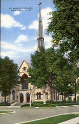 St. Andrew's Church Delavan, WI Postcard Postcard