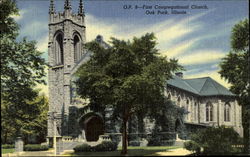 First Congregational Church Oak Park, IL Postcard Postcard