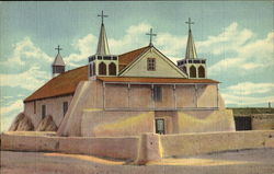 Old Church Of St. Augustine Isleta, NM Postcard Postcard