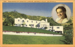Residence Of Dorothy Lamour Beverly Hills, CA Postcard Postcard