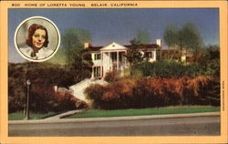 Home Of Loretta Young Postcard