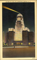 New City Hall By Illumination Postcard