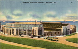Cleveland Municipal Stadium Postcard