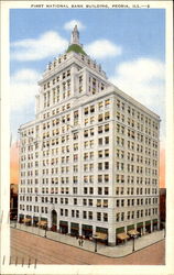 First National Bank Building Peoria, IL Postcard Postcard