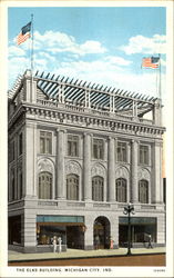 The Elks Building Michigan City, IN Postcard Postcard