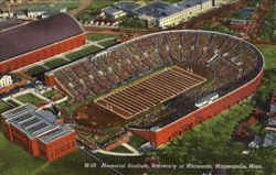 Memorial Stadium, University Of Minnesoa Minneapolis, MN Postcard Postcard