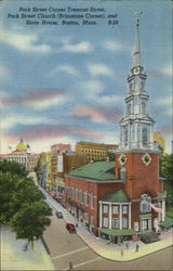 Park Street Church, Park Street Corner Tremont Street Postcard
