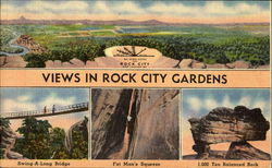 Views In Rock City Gardens Postcard