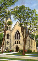 First Methodist Episcopal Church Whitewater, WI Postcard Postcard