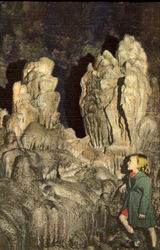 Stalagmite Statuary South Cave, Cave of the Mounds Postcard