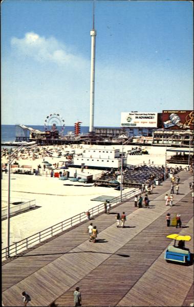 Birds Eye View Of Amusements Atlantic City New Jersey