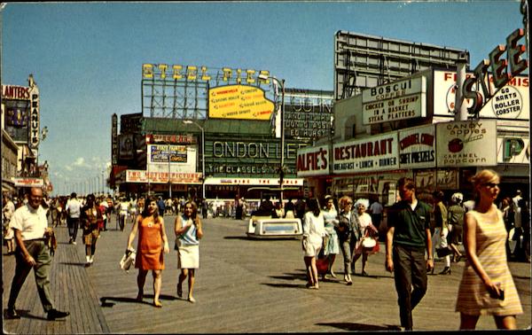 A View Of The Fabulous Boardwalk Atlantic City New Jersey