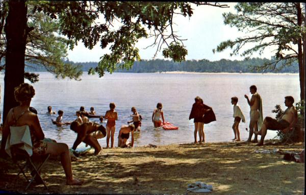 Bathing At Lake Absegami, Bass River State Forest Burlington County Tuckerton New Jersey