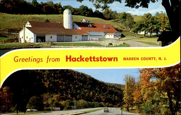 Greetings From Hackettstown, Waren County New Jersey