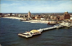 Aerial View Steel Pier Postcard
