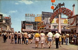 Strollers At The World Famous Boardwalk Postcard