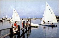 Marina On The New Jersey Shore Sailboats Postcard Postcard