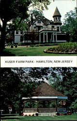 Kuser Farm Mansion & Gazebo, Kuser Park Hamilton, NJ Postcard Postcard