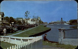Looking Toward The Boardwalk Along Wesley Lake Postcard