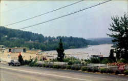 A View Of Shore Hills Beach Lake Hopatcong, NJ Postcard Postcard