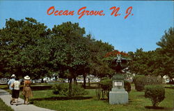 Founders Park Ocean Grove, NJ Postcard Postcard