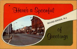 Souvenir Spoon Series, East Main Street Bound Brook, NJ Postcard Postcard