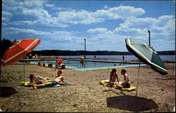 Tri Tribe Beach, Sussex County Swartswood Lake, NJ Postcard Postcard