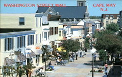 Washington Street Mall Cape May, NJ Postcard Postcard