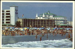 Surf, Bathers, And Luxury Hotels Cape May, NJ Postcard Postcard