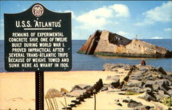 U.S.S. "Atlantus", Cape May Point New Jersey Postcard Postcard