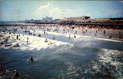 Bathing In The Surf Postcard