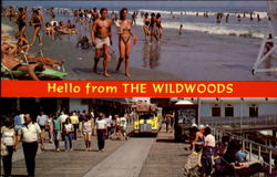 Hello From Wildwood New Jersey Postcard Postcard