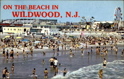 On The Beach In Wildwood New Jersey Postcard Postcard