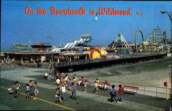 On The Boardwalk In Wildwood New Jersey Postcard Postcard