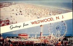 Greetings From Wildwood New Jersey Postcard Postcard