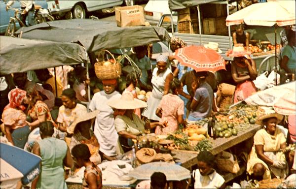 Market Day Guadeloupe Caribbean Islands