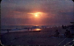 A Beautiful Sunset At Pie De La Puesta Beach Postcard