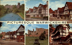 Picturesque Warwickshire England Postcard Postcard