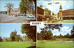 Town Hall Market Place Rugby School Caldecott Park England Warwickshire Postcard Postcard
