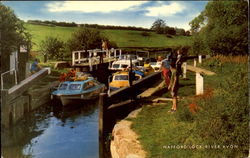 Nafford Lock River Avon Postcard