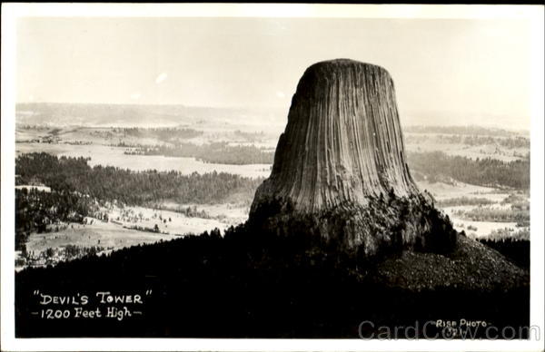 Devil's Tower, 1200 Feet High Devils Tower Wyoming