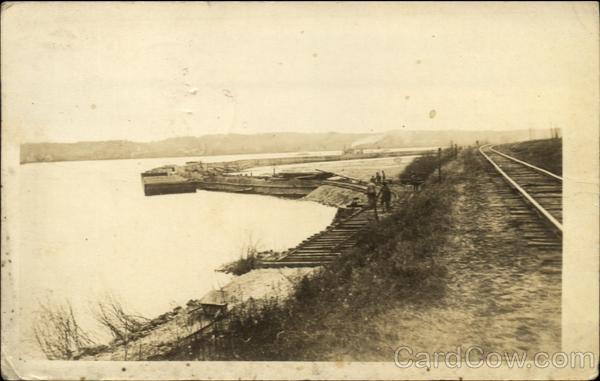 Train Tracks by the Water's Edge Trains, Railroad