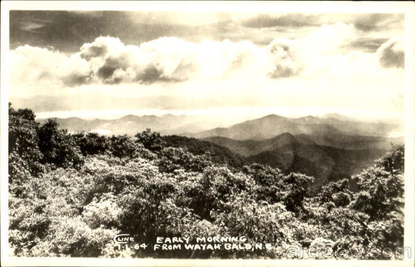 Early Morning from Wayah Bald Scenic North Carolina