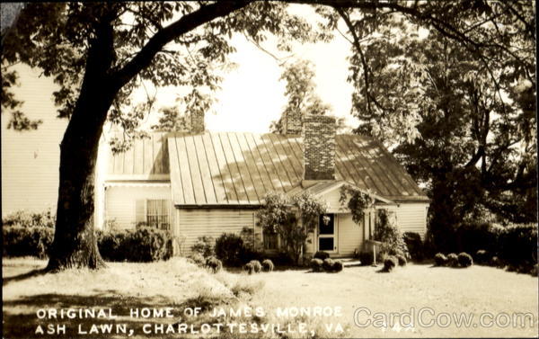 Original Home Of James Monroe, Ash Lawn Charlottesville Virginia