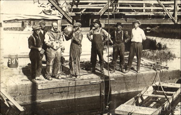 Undersea Diving Team c1910 Men