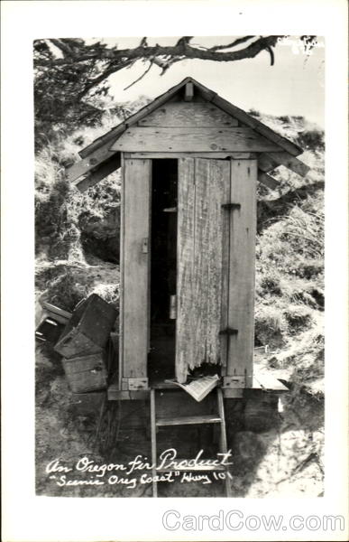 An Oregon Fir Product, Hwy 101 Scenic Outhouses & Bathrooms