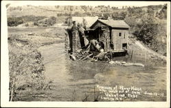 Remains Of Power House After Wash Out Of Dam Postcard