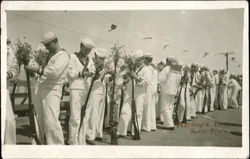 Sailors with Flowers in Guns Postcard